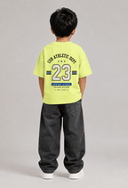23 Jersey – Boys Oversized Graphic T-Shirt – Neon Lime