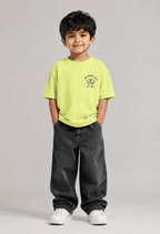 23 Jersey – Boys Oversized Graphic T-Shirt – Neon Lime