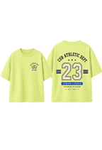 23 Jersey – Boys Oversized Graphic T-Shirt – Neon Lime