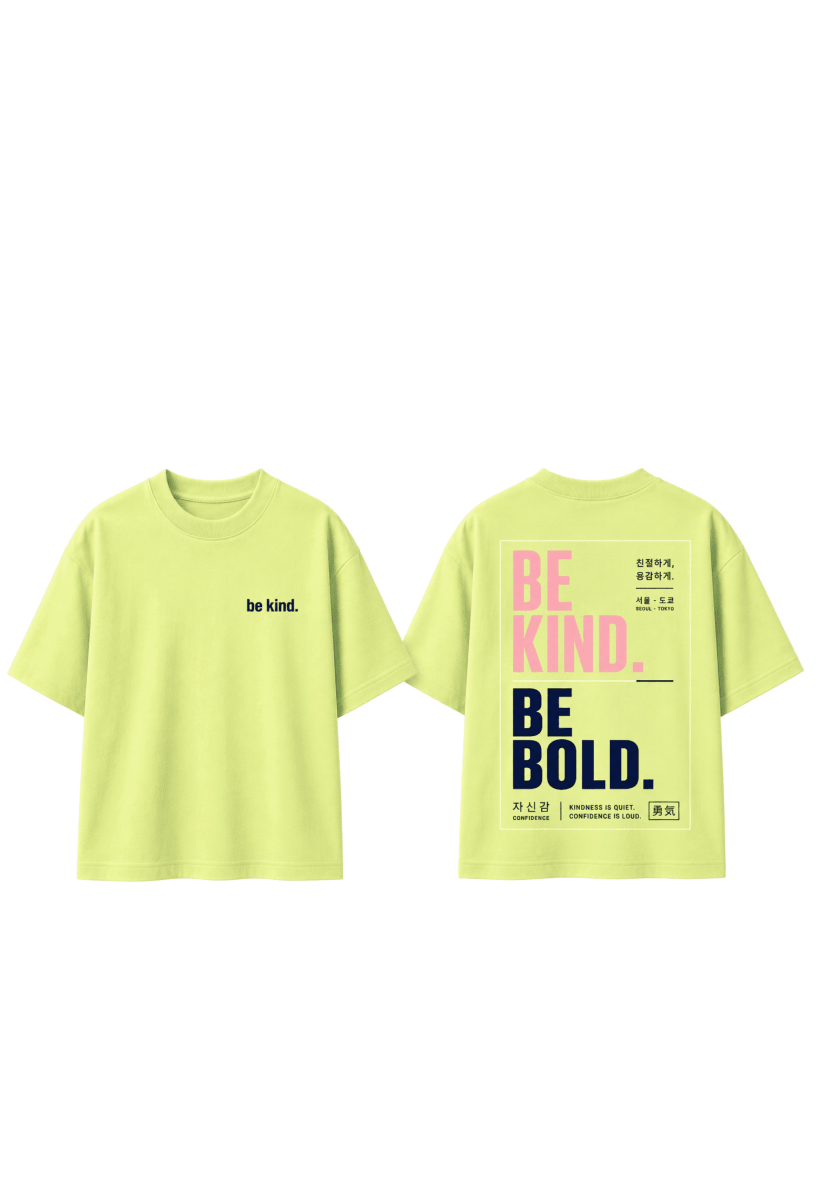 Be Bold – Boys Oversized Graphic T-Shirt – Neon Lime