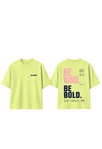 Be Bold – Boys Oversized Graphic T-Shirt – Neon Lime