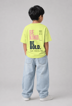 Be Bold – Boys Oversized Graphic T-Shirt – Neon Lime