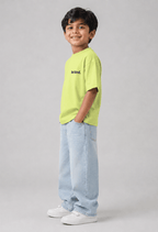 Be Bold – Boys Oversized Graphic T-Shirt – Neon Lime