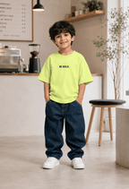 Be Kind – Boys Oversized Graphic T-Shirt – Neon Lime