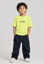 Good Kid, Bad Ideas – Boys Oversized Graphic T-Shirt – Neon Lime