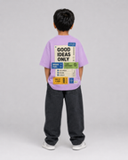 Good Ideas Only – Boys Oversized Graphic T-Shirt – Lavender