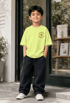 Road Trip – Boys Oversized Graphic T-Shirt – Neon Lime